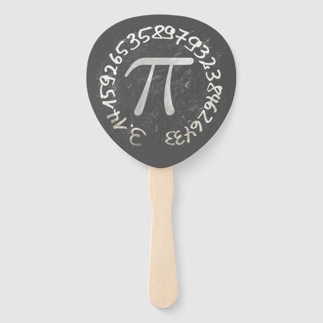 Abanico Pi Day PiDay Chalkboard Education (Reverso)