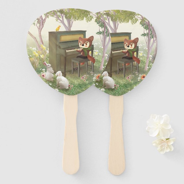 Abanico Piano forestal (Anverso y reverso)