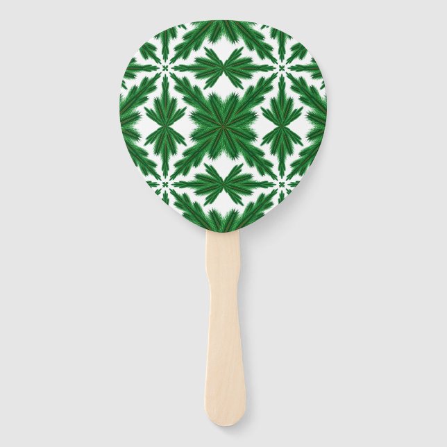 Abanico Pine Mandala Hand Fan (Anverso)