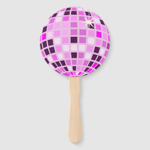 Abanico Pink Lilac Purple Retro Moderno Disco Ball