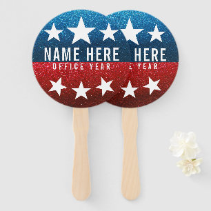 Abanico Plantilla de campaña estadounidense de Purpurina a