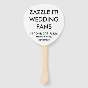 Abanico Plantilla de FANS BODAS de PADDLE personalizados p