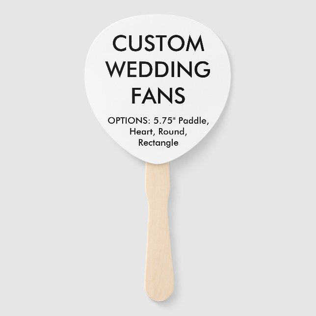 Abanico Plantilla de FANS BODAS de PADDLE personalizados p (Anverso)