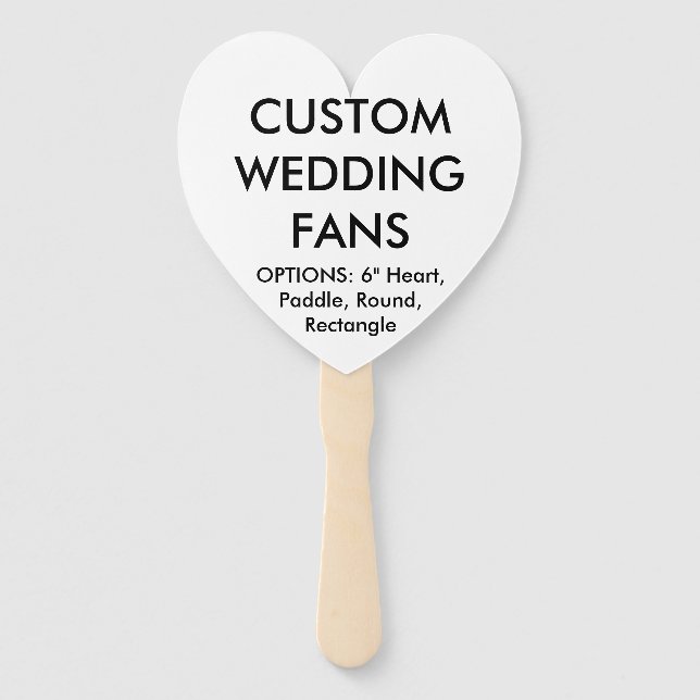 Abanico Plantilla de FANS personalizado BODA HEART persona (Anverso)