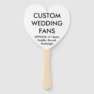 Abanico Plantilla de FANS personalizado BODA HEART persona