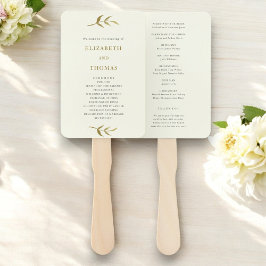 Abanico plantilla de programa de bodas personalizadas de m