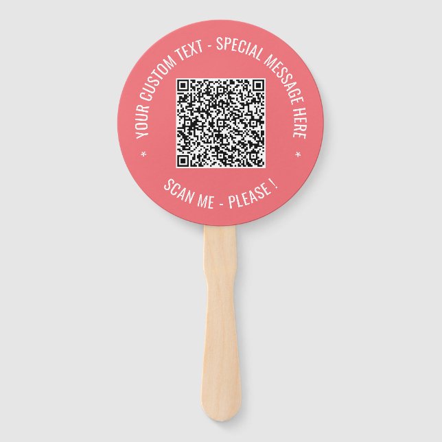 Abanico Plantilla de ventilador de mano de texto de Person (Reverso)