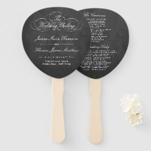 Abanico Plantilla del programa de casamiento elegante de p