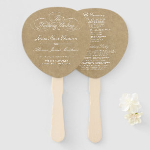 Abanico Plantilla del programa elegante de casamiento en K