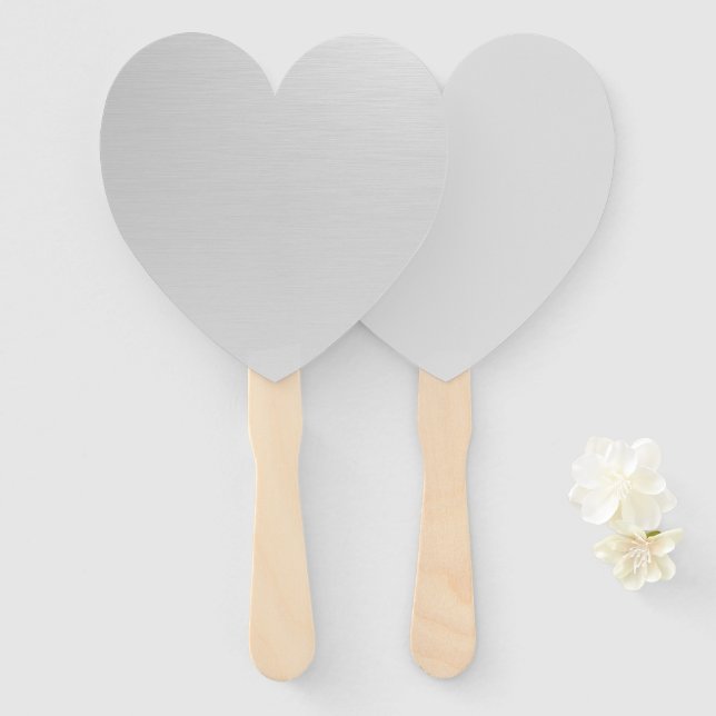 Abanico Plata lisa (Anverso y reverso)