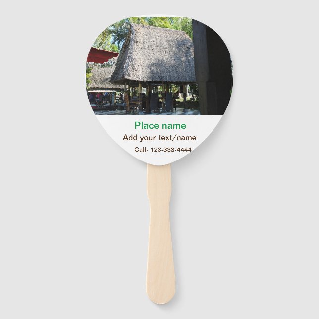 Abanico playa de agua océano playa añadir nombre de sitio  (Anverso)