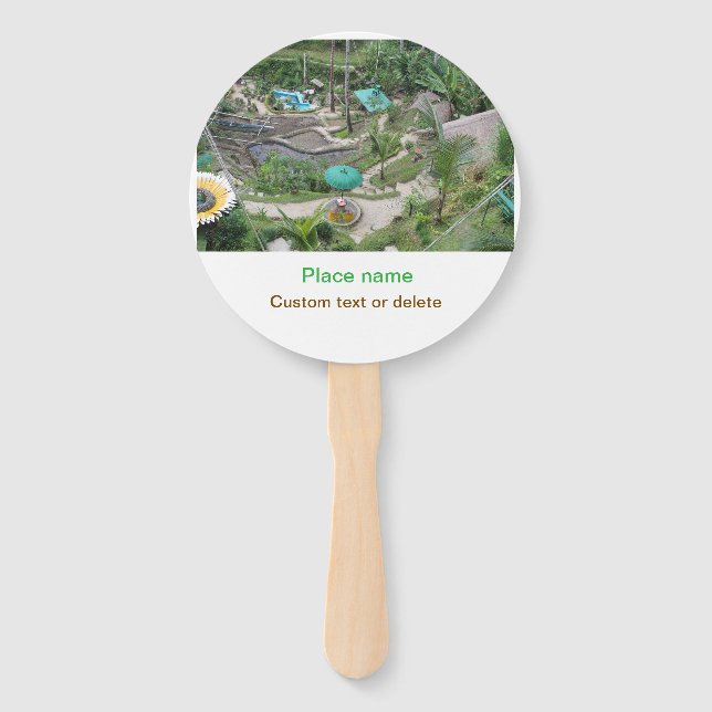 Abanico playa de agua océano playa añadir nombre de sitio  (Anverso)