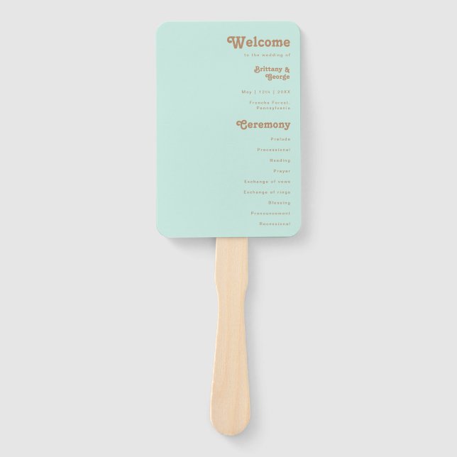 Abanico Playa Retro | Ventilador de mano del programa Aqua (Anverso)