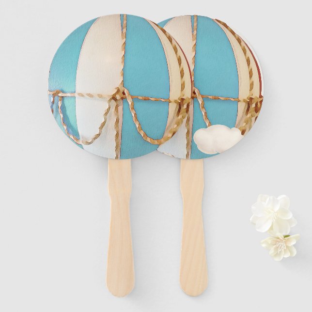 Abanico ¡Podemos Esperar! Baby Shower Hand Fan (Anverso y reverso)