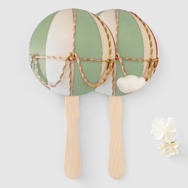 Abanico ¡Podemos Esperar! Baby Shower Hand Fan (Anverso y reverso)