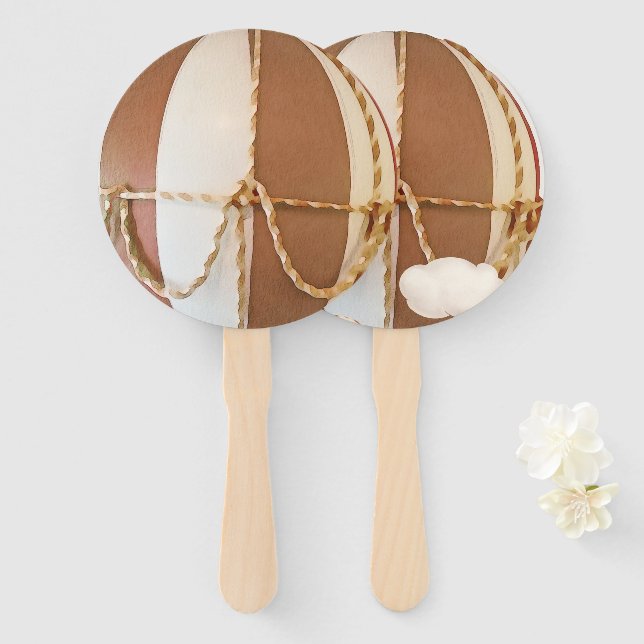 Abanico ¡Podemos Esperar! Baby Shower Hand Fan (Anverso y reverso)