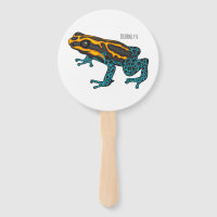 Poison dart frog cartoon illustration 