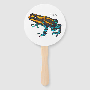 Abanico Poison dart frog cartoon illustration 