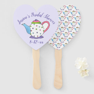 Abanico Polka Dot Teapot Tarde Tea Bridal Shower Favor