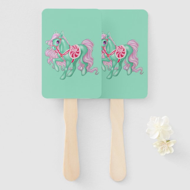Abanico Pony Hand Fan (Anverso y reverso)