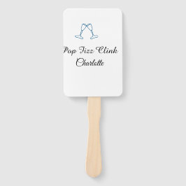 Abanico Pop fizz clink blue champagne bottle new year