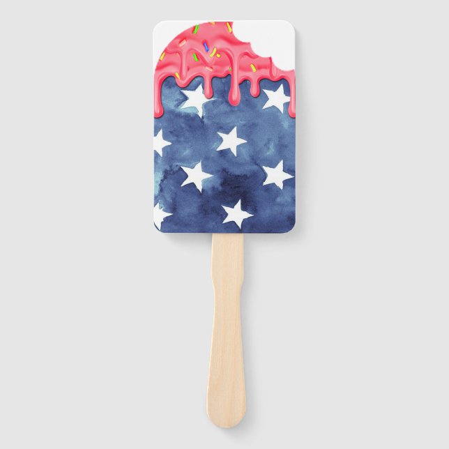 Abanico Popsicle Patriótico | Personalizar (Anverso)