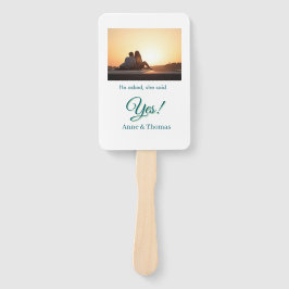 Abanico Preguntó que dijo que sí, foto azul verde