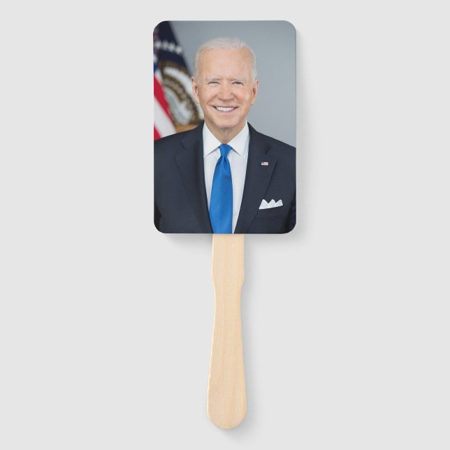 Abanico Presidente Joe Biden Retrato De La Mano De La Casa (Anverso)