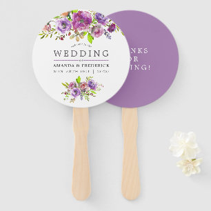 Abanico Primavera Wedding Watercolor Floral Favor