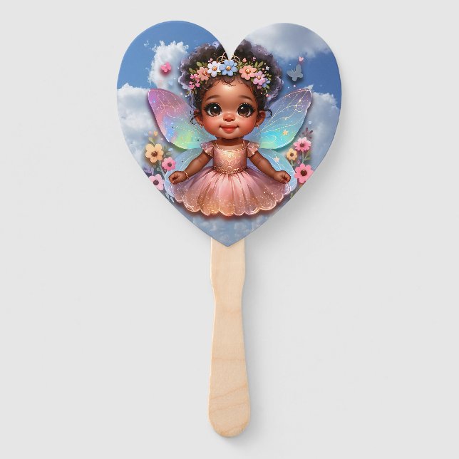 Abanico Princesa Hada Con Alas Hermosas (Anverso)