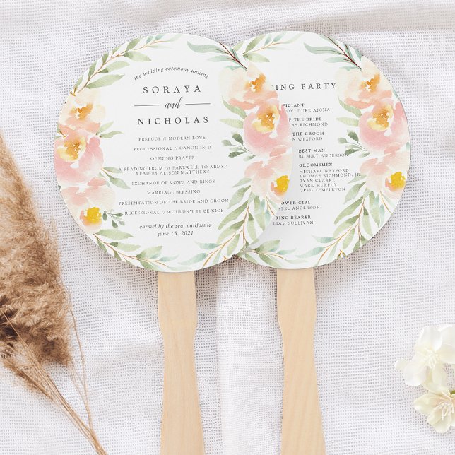 Abanico Programa Airy Floral Wedding (Subido por el creador)
