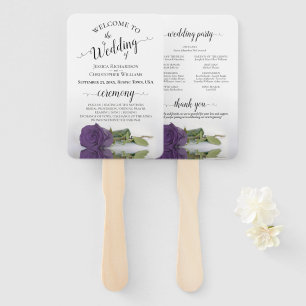 Abanico Programa Amethyst Purple Rosa Elegant Wedding