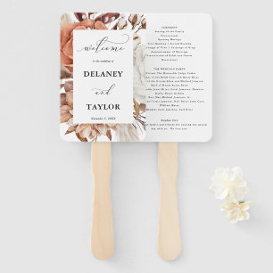Abanico Programa Autum Rustic Floral, Framed Fall Wedding