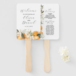 Abanico Programa Boda de Naranjas Florales de Frutas