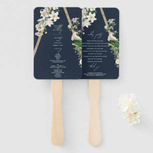 Abanico Programa Bohemian Wood Pyramid Florals Blue Weddin