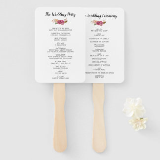 Abanico Programa Bohemio de País Rústico de Flor de Acuare