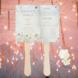 Abanico Programa Boho de Boho Wildflower Rustic Green Wedd