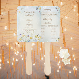 Abanico Programa Boho de Boho Wildflower Rustic Green Wedd