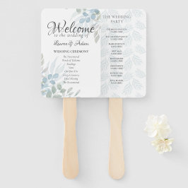 Abanico Programa Boho Eucalyptus Dusty Blue Wedding