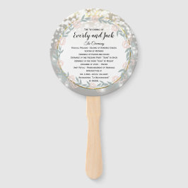 Abanico Programa Boho Forest Mason Jar Pink Gold Wedding