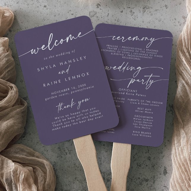Abanico Programa Boho Moda Plum Purple Wedding (Subido por el creador)