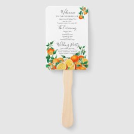 Abanico Programa Boho Naranja Blossom Wedding