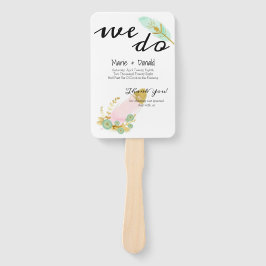 Abanico Programa Boho Pink and Gold Feathers