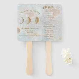 Abanico Programa Celestial Moon Elegant Wedding