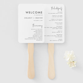 Abanico Programa clásico de papel de casamiento Minimalist