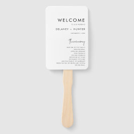 Abanico Programa clásico de papel de casamiento Minimalist