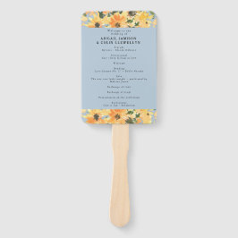 Abanico Programa de acuarela de buquet de girasol ruso