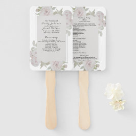 Abanico Programa de Acuarela Floral Rosa Gris Blush