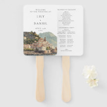 Programa de Boda Acuarela Italiana de Amalfi