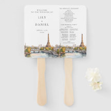 Programa de Boda Acuarela París Francia